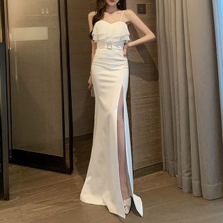 Strappy Maxi Sheath Evening Gown
