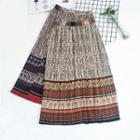 Patterned Midi Chiffon Skirt