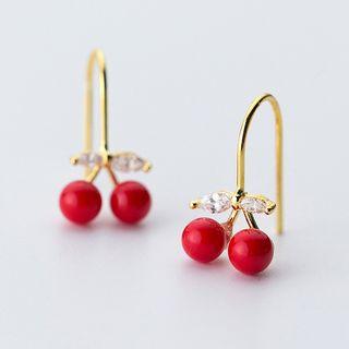 925 Sterling Silver Cherry Earring