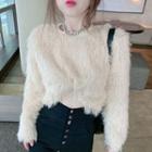 Furry Cropped Sweater