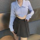 Zip Knit Top / A-line Skirt