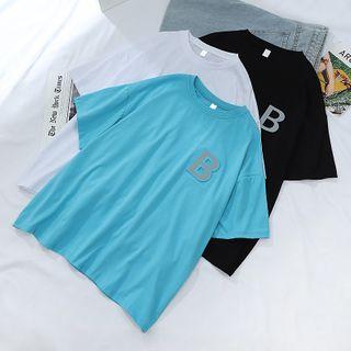 Short-sleeve Alphabet T-shirt