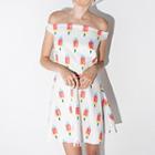 Printed Off-shoulder Dress