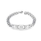 Fashion And Elegant Hollow Crown 316l Stainless Steel Bracelet Silver - One Size