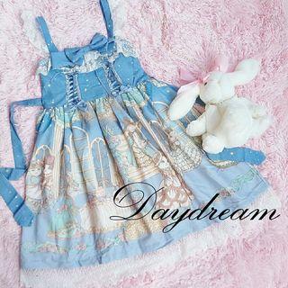 Sleeveless Lace-up Print Lolita A-line Dress