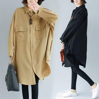 Long Cargo Shirt Jacket