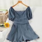 Short-sleeve Panel Romper