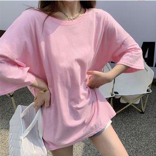 Short-sleeve Chained Open-back T-shirt