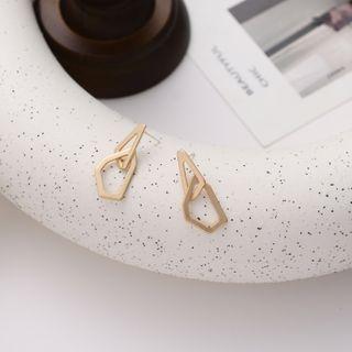 Geometric Alloy Dangle Earring 1 Pair - 925 Silver - Earring - One Size