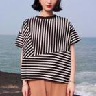 Loose-fit Striped Short-sleeve Top