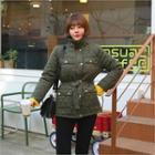 High-neck Quilted Jacket With Belt Khaki - One Size