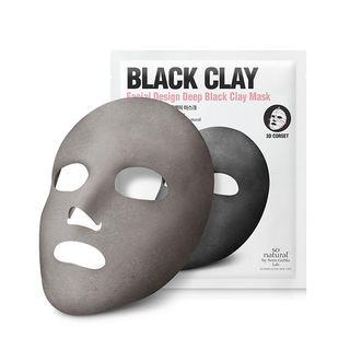 So Natural - Facial Design Deep Black Clay Mask 1pc 14g