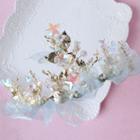 Wedding Faux Pearl Leaf Tiara Faux Pearl Leaf Tiara - One Size