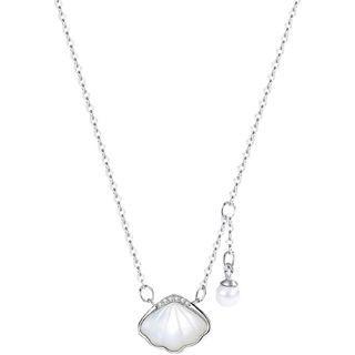 Shell Pendant Sterling Silver Necklace 1 Pc - Necklace - Red Shell - Silver - One Size