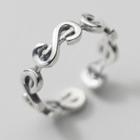 S Shape Sterling Silver Open Ring S925 Silver - Ring - Silver - One Size