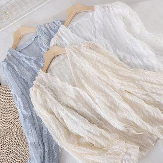 V-neck Chiffon Long-sleeve Jacket