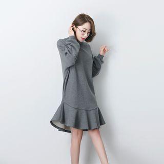 Long-sleeve Ruffle Pullover Dress