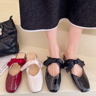 Ribbon Block-heel Mules