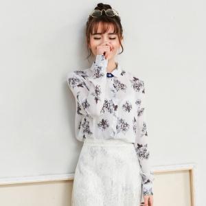 Floral Print Chiffon Shirt