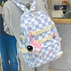 Set: Checkered Backpack + Bag Charm