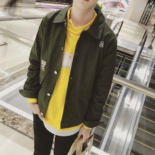 Single-breast Applique Jacket