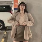 Plain Blazer / Knit Top / A-line Skirt