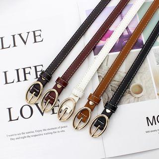 Faux Leather Thin Belt