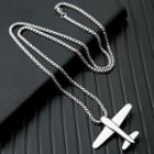 Plane Necklace Silver - One Size