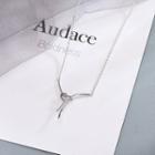 925 Sterling Silver Knot Pendant Necklace Ns285 - Silver - One Size