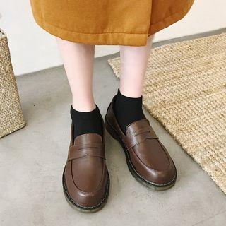 Stitched Faux-leather Loafers