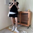 Elbow-sleeve T-shirt / Wide-leg Sweatshorts / Vest