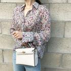 Long-sleeve Floral Pattern Chiffon Shirt