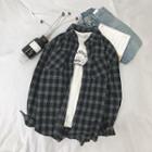 Long-sleeved Loose-fit Gingham Shirt