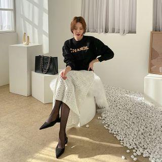 Sequin Letter Sweatshirt