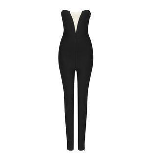 Deep V-neck Strapless Jumpsuit