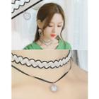 Rhinestone-pendant Layered Choker