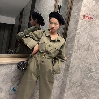 Plain Jumpsuit Army Green - One Size