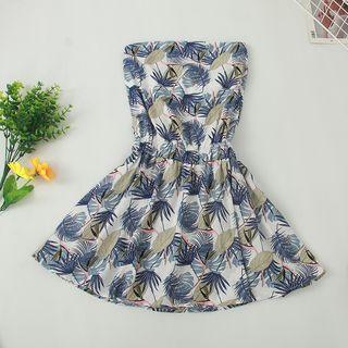 Leaf Print Tube Playsuit