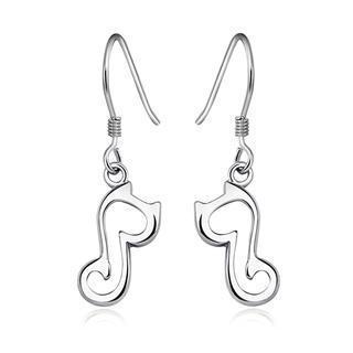 925 Sterling Silver Cat Earrings