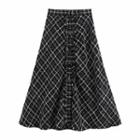 Tweed A-line Midi Skirt
