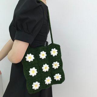 Crochet Floral Tote Bag / Diy Kit