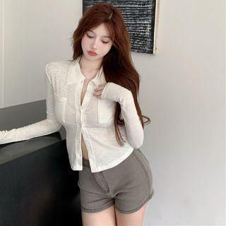 Tight Fit Knit Polo Shirt