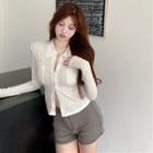 Tight Fit Knit Polo Shirt