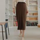 Pleated Napped Long Skirt