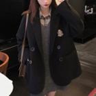 Double Breasted Badged Coat