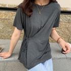 Short-sleeve Tie-side T-shirt