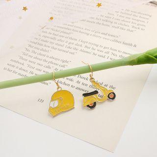 Non-matching Alloy Motorbike Dangle Earring
