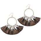 Alloy Hoop Shell Tassel Fringed Earring