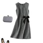 Sleeveless Patterned A-line Pinafore Dress