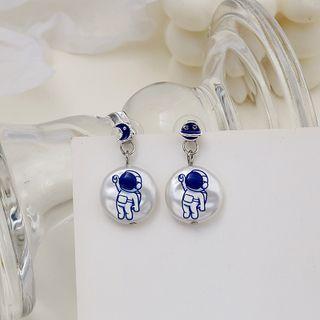 Astronaut Acrylic Dangle Earring 1 Pair - E4174 - Blue Astronaut - White - One Size